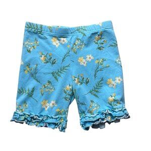 Eleanor Rose Girls Blue Floral Ruffle Shorts Size 10-12 Years